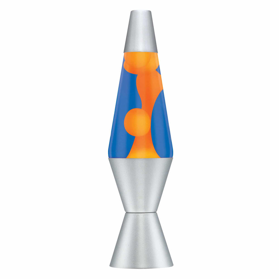14.5" LAVA LAMP - ORANGE/BLUE/SILVER [3FRR]