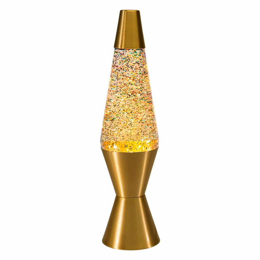 14.5" LAVA LAMP RAINBOW GLITTER - CLEAR/GOLD [0OXJ] [0OXJVB] - Modern Range