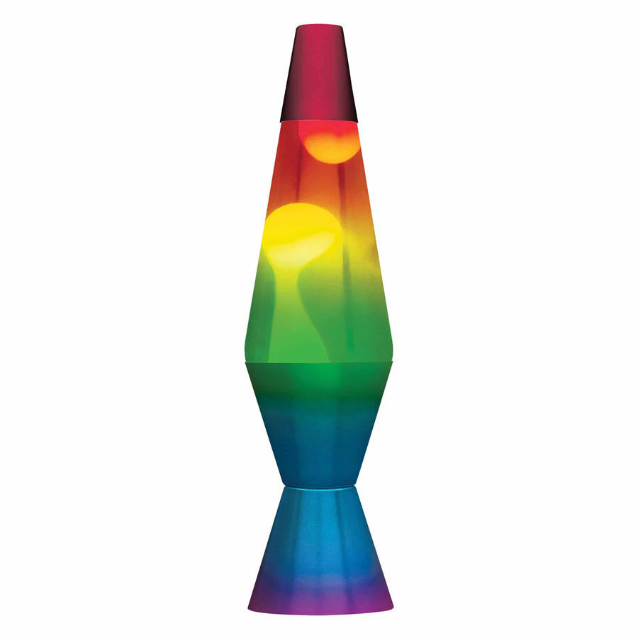 14.5" LAVA LAMP RAINBOW - WHITE/CLEAR/TRICOLOR [50TY] - Modern Range