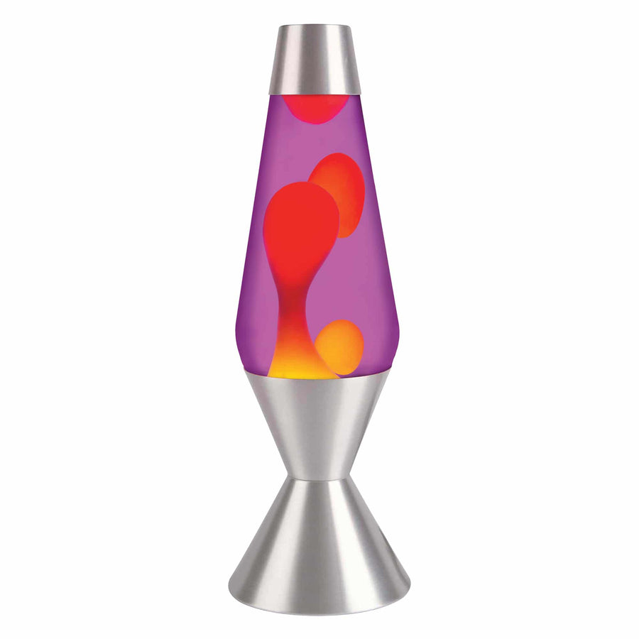 16.3" LAVA LAMP - YELLOW/PURPLE/SILVER [J8DV]
